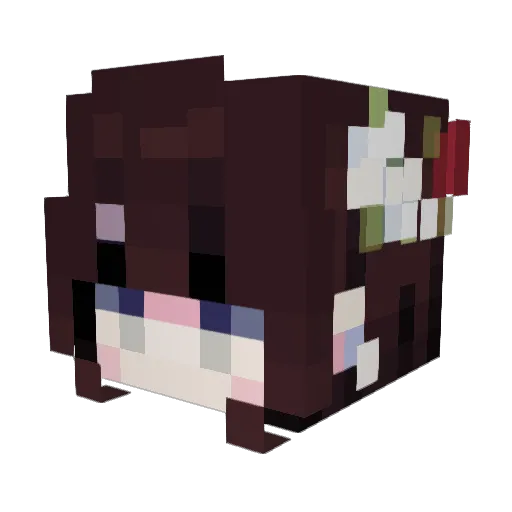 Amane03 Minecraft avatar head, 3D render