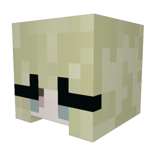 Amanndarae Minecraft avatar head, 3D render