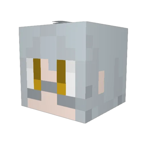 AmanoJack Minecraft avatar head, 3D render