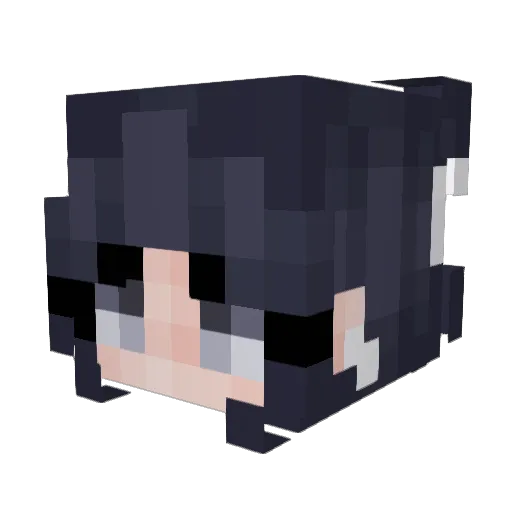 AmanoYuuki Minecraft avatar head, 3D render