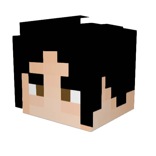 Amanster_ Minecraft avatar head, 3D render