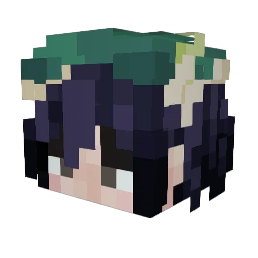 Amao26 Minecraft avatar head, 3D render
