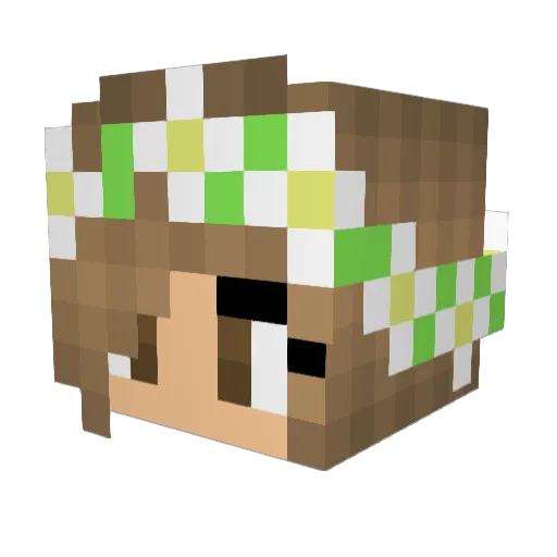 AmarM12 Minecraft avatar head, 3D render