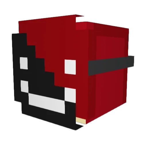 AmarPizza Minecraft avatar head, 3D render
