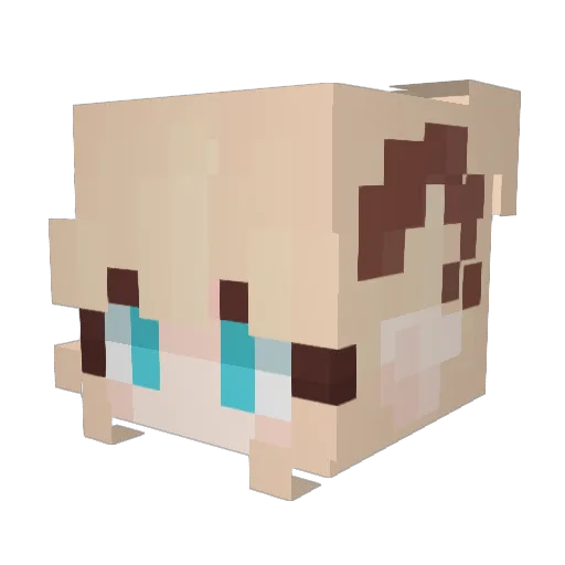 AmaraBoo Minecraft avatar head, 3D render