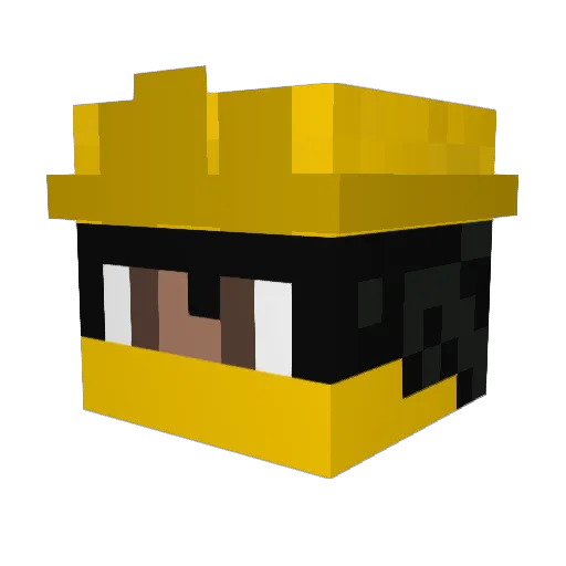 AmaralGM Minecraft avatar head, 3D render