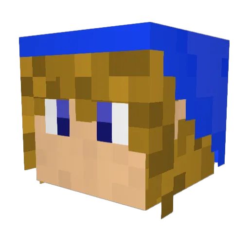 Amaranthus Minecraft avatar head, 3D render