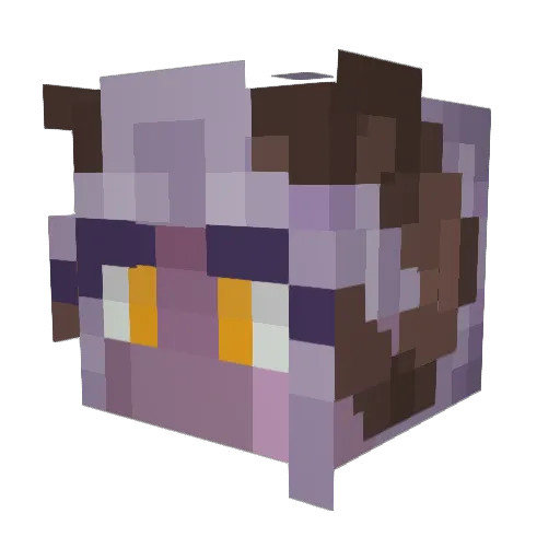 Amarasu0 Minecraft avatar head, 3D render