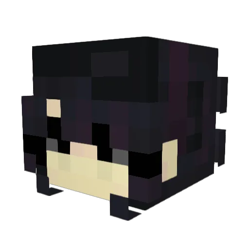 Amaraui Minecraft avatar head, 3D render