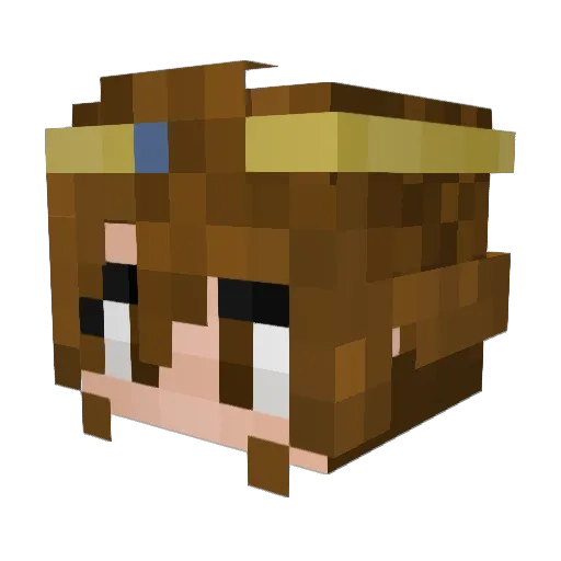 Amarella_ Minecraft avatar head, 3D render