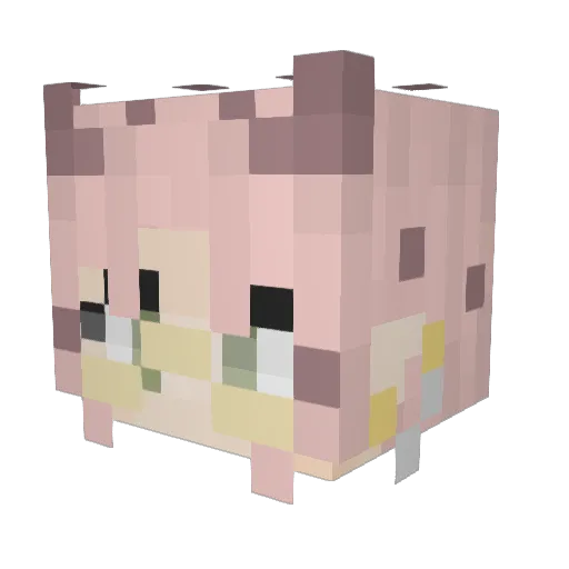 AmariMilans Minecraft avatar head, 3D render