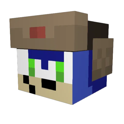 Amarich_ Minecraft avatar head, 3D render