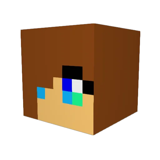 Amariina Minecraft avatar head, 3D render