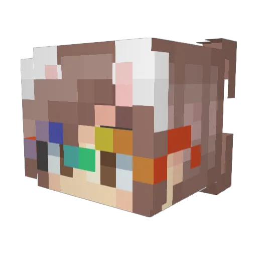 Amarilla_ Minecraft avatar head, 3D render