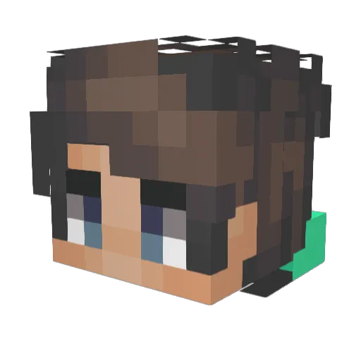Amark3333 Minecraft avatar head, 3D render