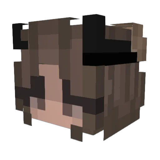 Amark7 Minecraft avatar head, 3D render