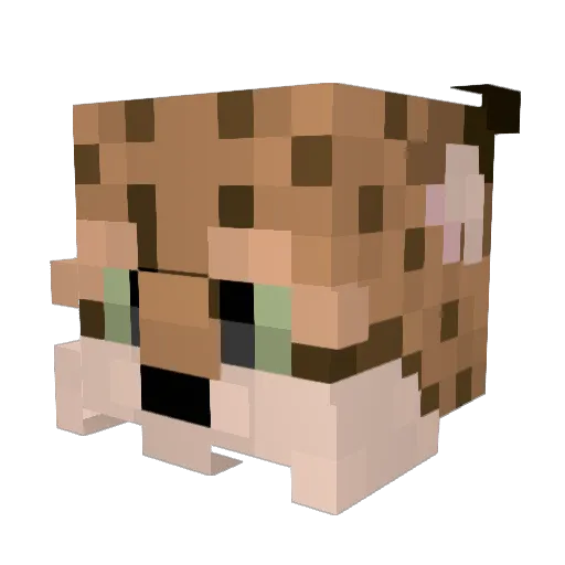 AmaroLynx Minecraft avatar head, 3D render