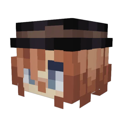 Amartis Minecraft avatar head, 3D render