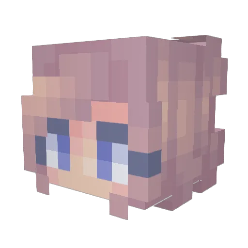AmaruTei Minecraft avatar head, 3D render
