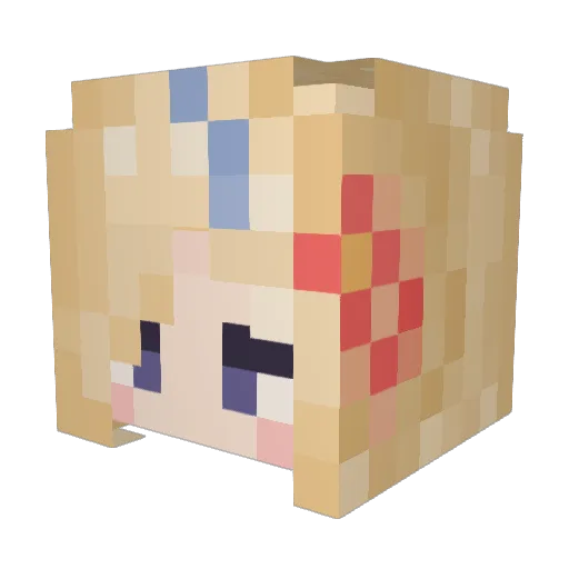 Amarynn_ Minecraft avatar head, 3D render
