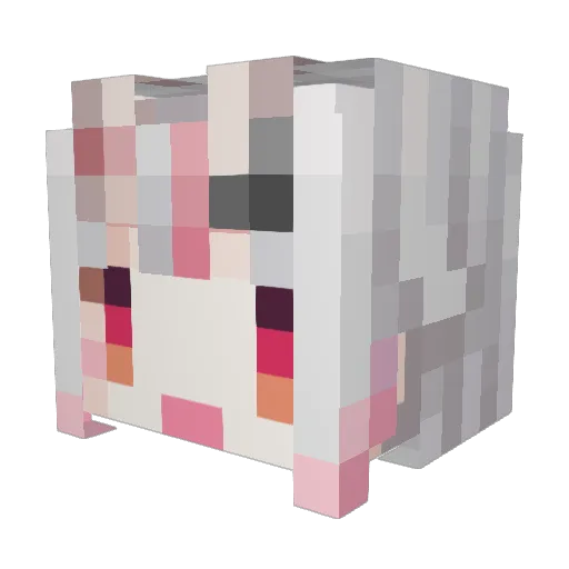 Amasetic Minecraft avatar head, 3D render
