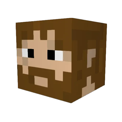 Amass123 Minecraft avatar head, 3D render