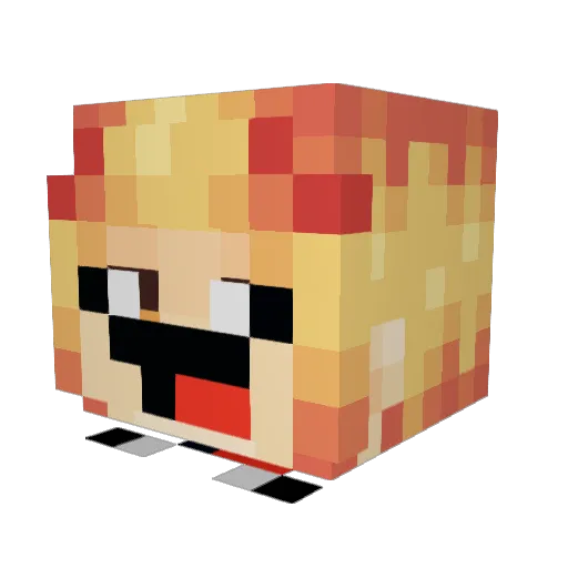Amataus Minecraft avatar head, 3D render