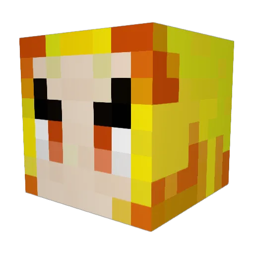 Amaterasu3301 Minecraft avatar head, 3D render