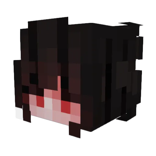 AmaterasuDucky Minecraft avatar head, 3D render