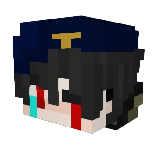 Amaterasuu_ Minecraft avatar head, 3D render