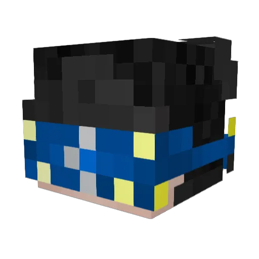 Amatheon_ Minecraft avatar head, 3D render