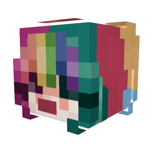 Amathyzt Minecraft avatar head, 3D render