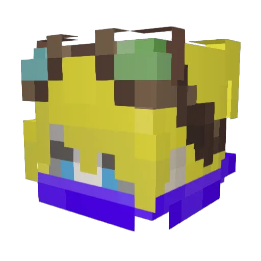 Amatis4 Minecraft avatar head, 3D render