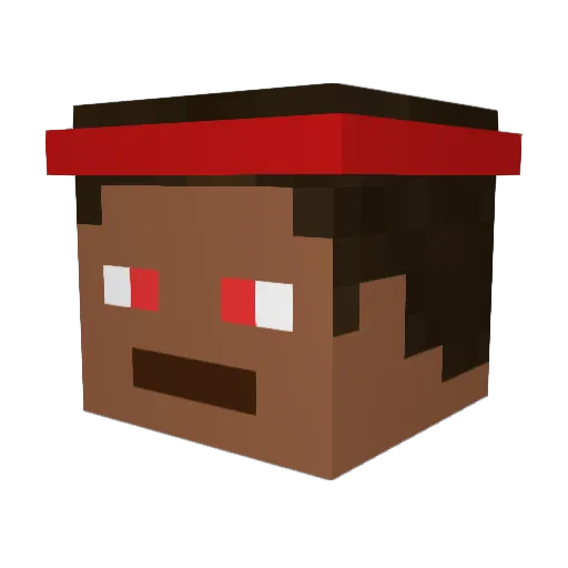 Amauri_ Minecraft avatar head, 3D render