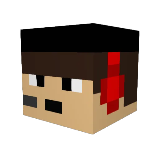 Amaury14 Minecraft avatar head, 3D render