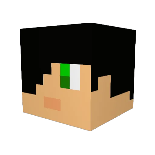 Amaury987654321 Minecraft avatar head, 3D render