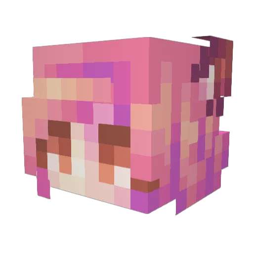 Amax_36 Minecraft avatar head, 3D render