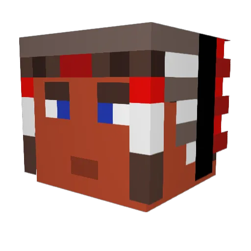 Amax_Power Minecraft avatar head, 3D render