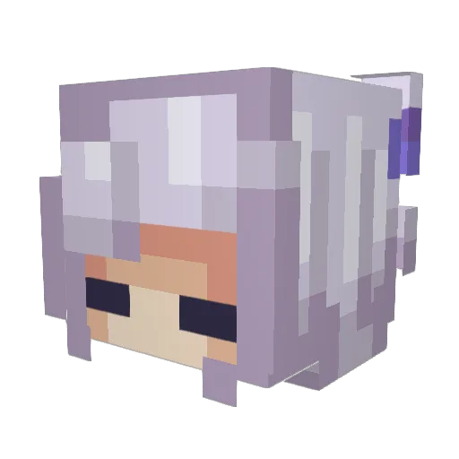 AmayaCho Minecraft avatar head, 3D render