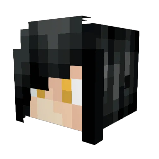 AmayaMoon Minecraft avatar head, 3D render