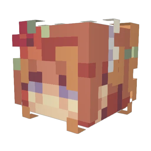 Amaya_xoxo Minecraft avatar head, 3D render