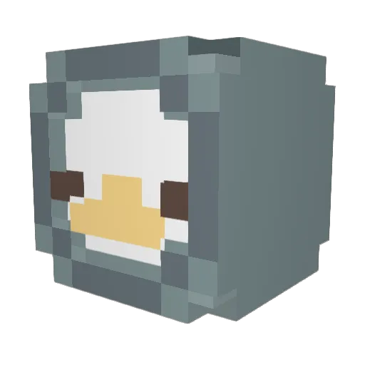 Amaz Minecraft avatar head, 3D render