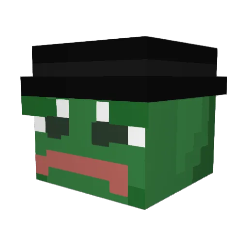 AmazKan Minecraft avatar head, 3D render