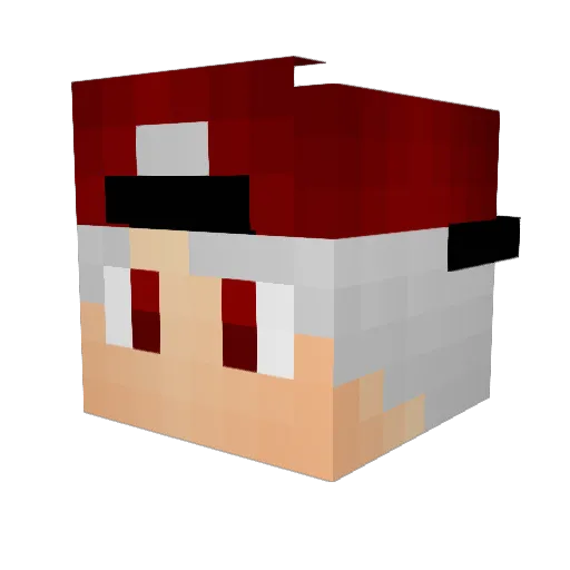 AmazYang Minecraft avatar head, 3D render