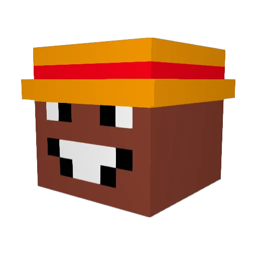 Amazasu Minecraft avatar head, 3D render