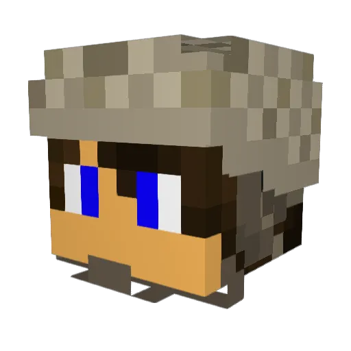 AmazedMC Minecraft avatar head, 3D render