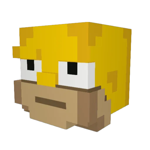 AmazingBenDude Minecraft avatar head, 3D render
