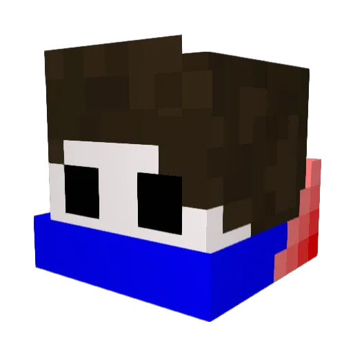 AmazingChiken Minecraft avatar head, 3D render