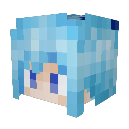 AmazingCorn Minecraft avatar head, 3D render