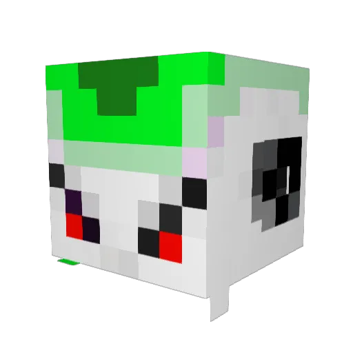 AmazingDom20 Minecraft avatar head, 3D render
